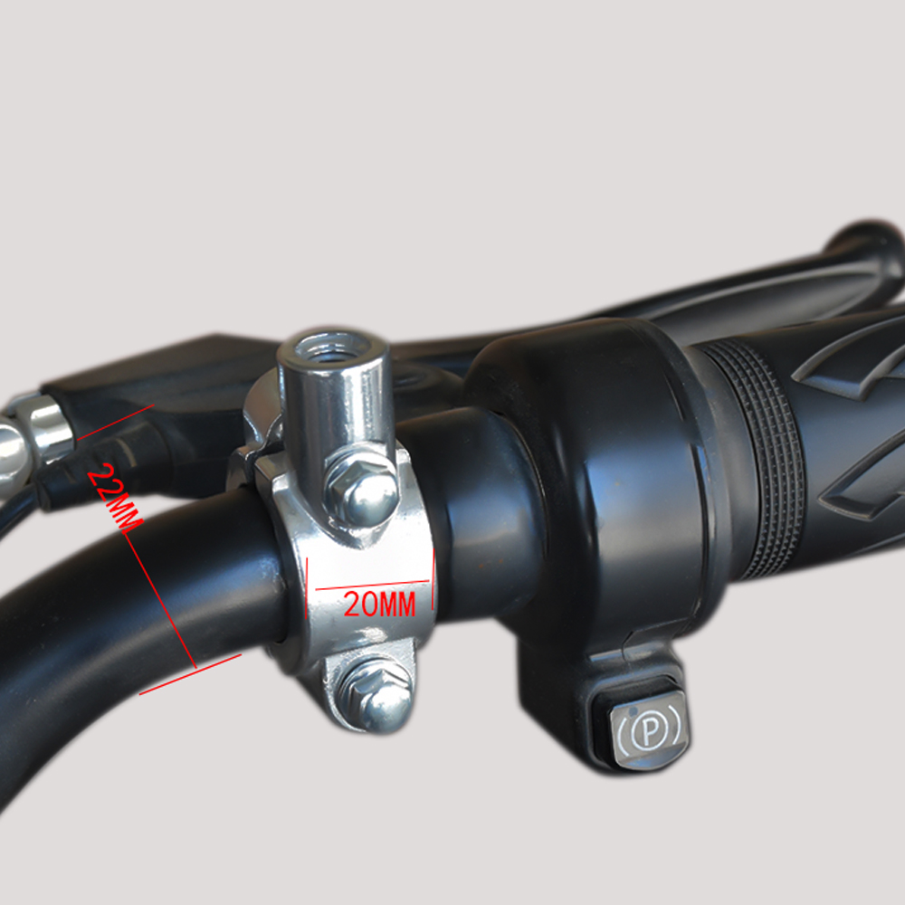 2 Stuks Motorfiets Accessoires Zwart Zilver Spiegel Mount Klem Achteruitkijkspiegel Houder Maat 22 Mm 10 Mm 8mm 10 Mm 25 Mm