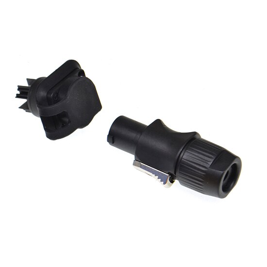 1PCS Waterproof 20A Powercon led speakon Power plug Panel Mount Adapter IP65 True Locking Cable Aviation connector 3pin NAC3FCA: Black