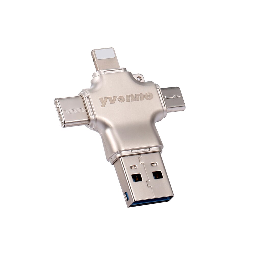 Yvonne  y23 usb-stick usb 2.0 u- schijf 32gb 16gb usb lightning micro usb type-c vier-in-één hoge snelheid otg u-schijf voor telefoon