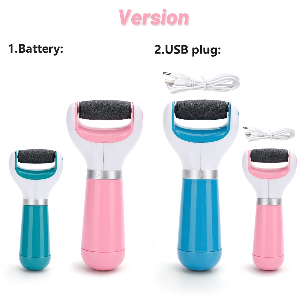 Portable Electric Foot Heel Care Tool Pedicure tool Pedicure Socks Feet Heels Toe Cuticle File Set USB Pedicure