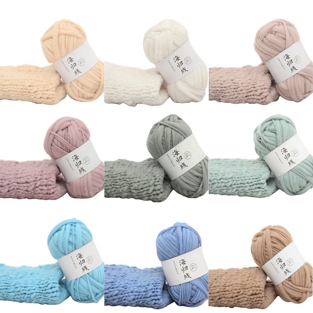 Handmade multicolor knitted yarn ball winter cold protection homemade scarf fiber yarn DIY knitting ball of yarn