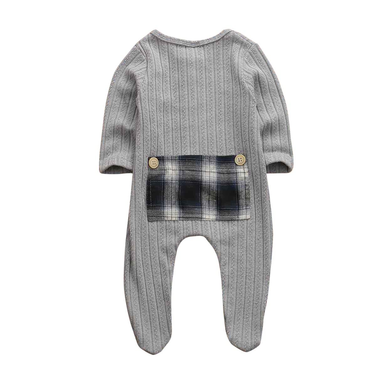 Baby Kleding 0-9M Baby Jongens Meisjes Kid Gebreide Footies Pasgeboren Katoenen Kleding Peuter Lange Mouw Jumpsuit Baby herfst Winter: D / 9m