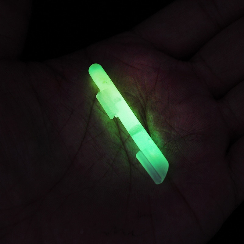 Vishengel Lichtstick - 20 Stuks (10 Zakjes) - Groen Gloeiend - Voor Hengeltip - L, M, S, SS Maten