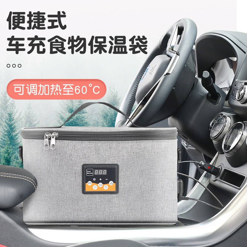 Bil opvarmning bærbar elektrisk opvarmet madkasse bil bentokasser madvarmer opbevaringspose container til rejsebureau hjem