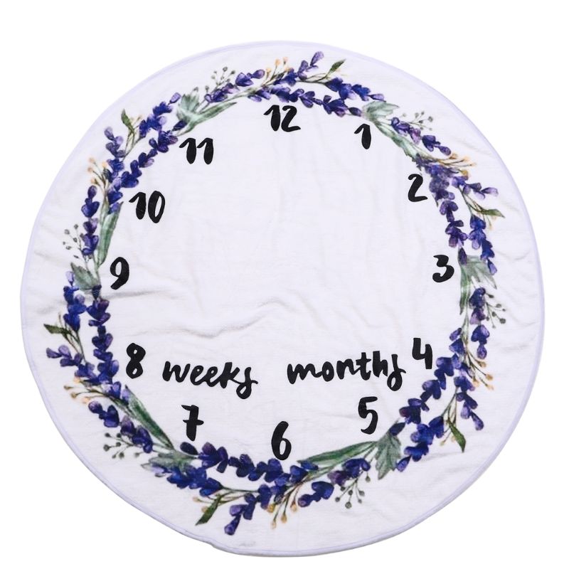 Baby Monthly Milestone Blanket Photography Background Blanket Thick Backdrop Prop Swaddle Baby Shower