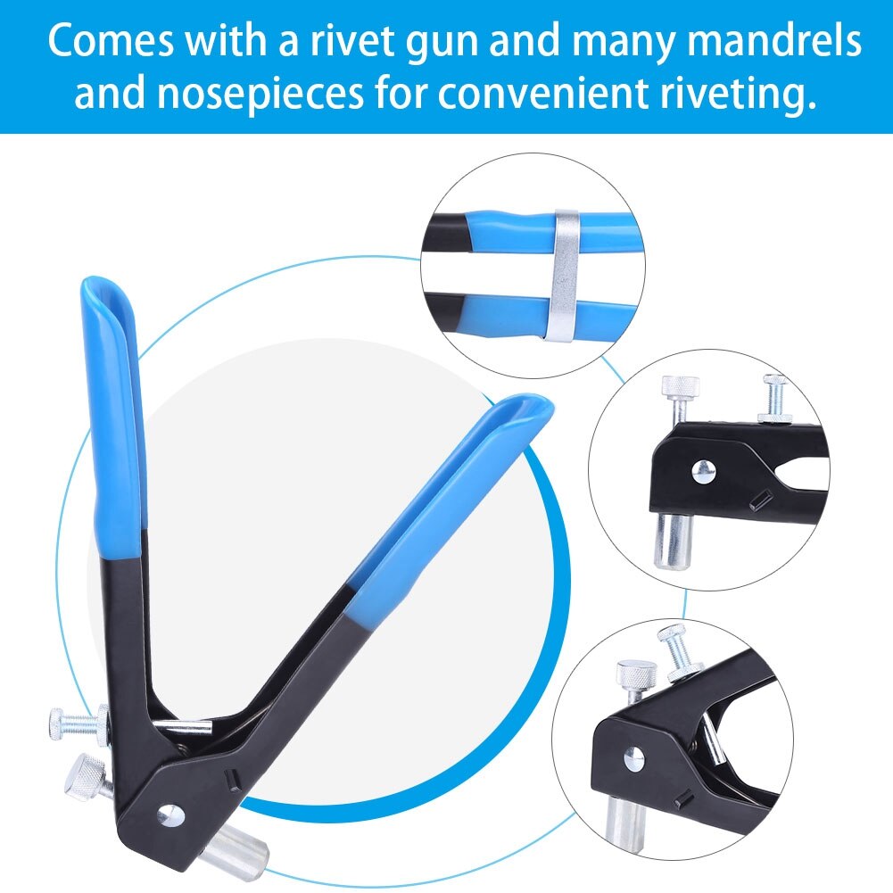 86 Stks/set M3-M8 Blind Klinknagel Noten Schroefdraad Insert En Klinknagel Guntool Rivnut Nutsert Klinken Kit