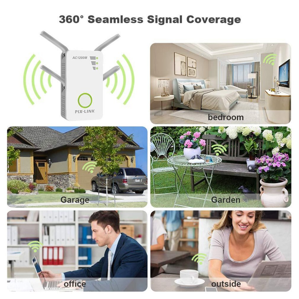 Ac1200M Dual Frequency Wireless High Power Repeater Long Range Indoor Wireless Network Router Wifi Router