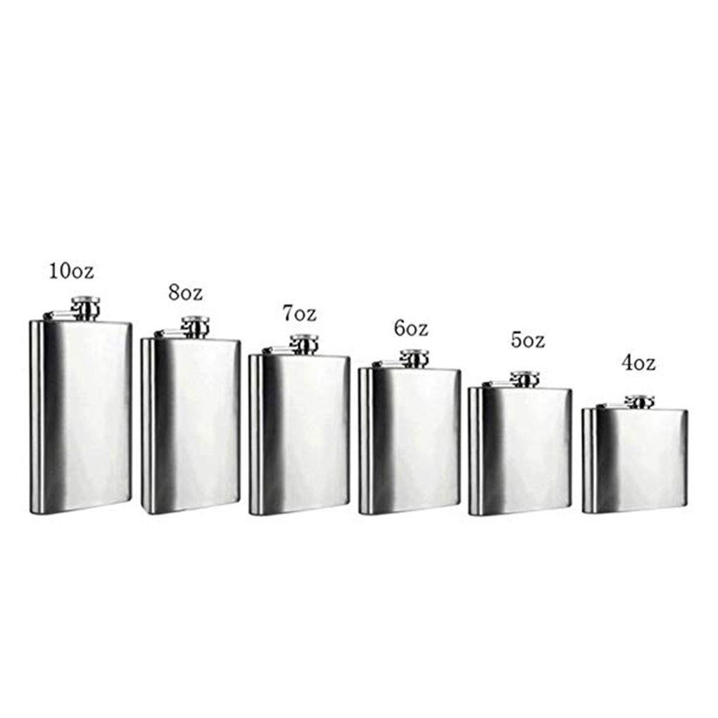 Flask Trustworthy 1pc Stainless Steel Hip Flask Liquor Whisky Alcohol Cap Funnel Drinkware Bottle