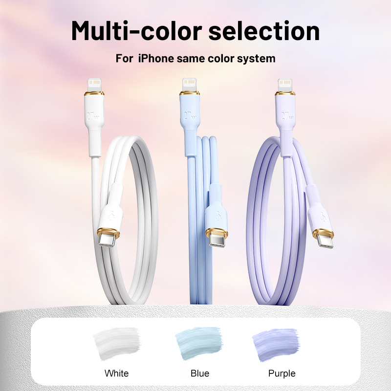 27w pd usb Ladung flüssigkeit silikon kabel für Apfel iphone 14 13 12 11 Profi max schnell ladegerät x xr 7 8 Plus typ c kabel