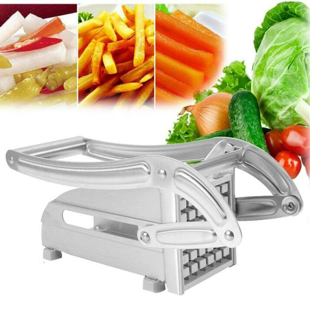 Stainless Steel French Fries Cutters Potato Chips Strip Cutting Machine Maker Slicer Chopper Dicer 2 Blades Kitchen Gadgets