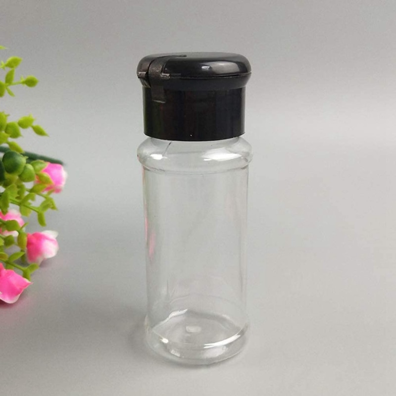 20 stk / sett 100ml krydder salt pepper shakere svart krydderburk kan pepperflaske grille krydder kjøkkenutstyrsverktøy: misligholde tittel