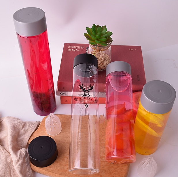 10 stk/parti engangs teflaske take-away emballage cylindrisk juice flaske låg cylindrisk flaske opbevaring flasker krukker