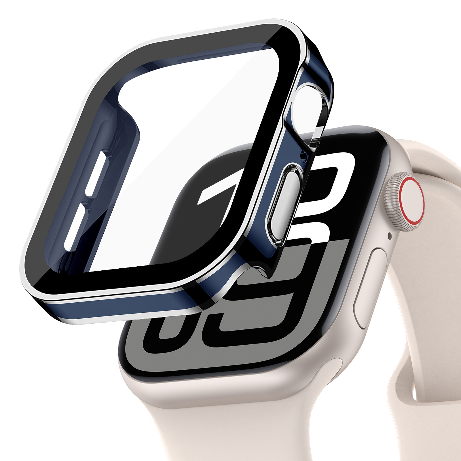 Waterproof Case for Apple Watch 10 46mm 42mm Accessories Straight Edge Screen Protector glass+Cover iWatch series 10 46 mm 42 mm: #M14/24 / 2 - 3.9 Inches