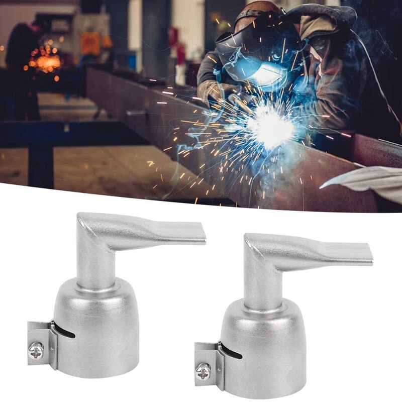 2Pcs 20 Mm 90 Degree Angled Wide Slot Weld Nozzle For Plastic Welding Nozzle Air Heat Tools