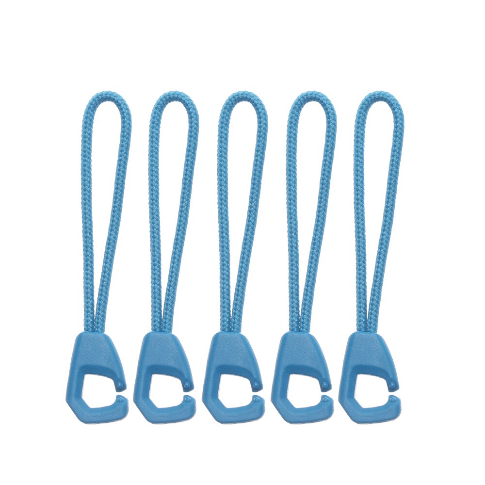 5Pcs/Bag DIY Black Zipper Pull Puller End Fit Rope Tag Fixer Zip Cord Tab Replacement Clip Broken Buckle Travel Bag Backpack: 9-5PCS