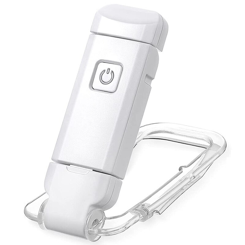 Book Reading Light,Portable USB Rechargeable LED Clip On Book Lights For Reading,Brightness Adjustable Light: white
