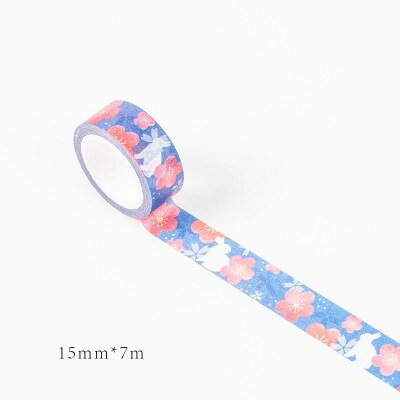 15mm * 7m söta kawaii kyoto dekoration japanska naglar dekorativa washi-tejp gör-det-själv scrapbooking maskeringstejp skolkontorstillbehör: 6