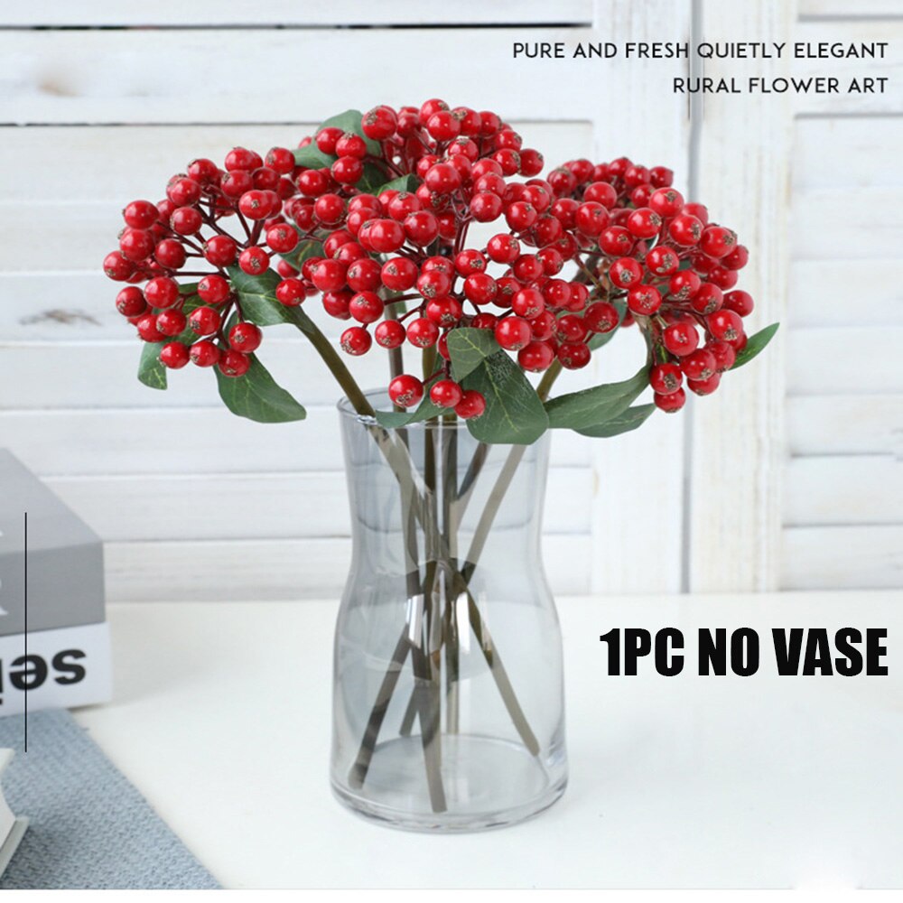 1PC Mini Nep Groene Plant Berry Boeket Kleine Bessen Schuim Fruit Nep Cherry Kunstbloem Feestartikelen Woondecoratie