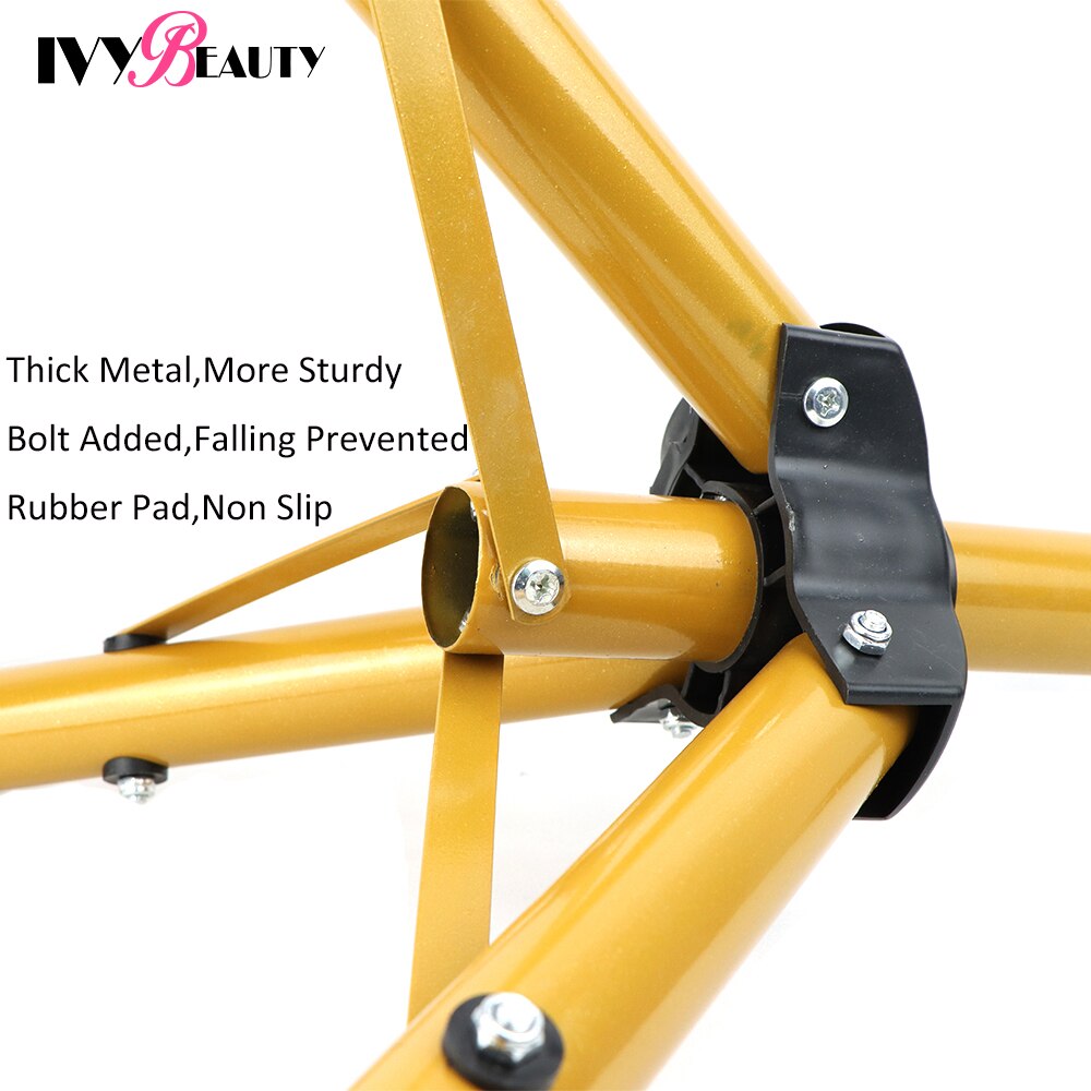 130cm Wig Stand Tripod Hairdressing Training Mannequin Head Tripod Holder For Hairdressers Salon Display Styling Tripod For Wigs