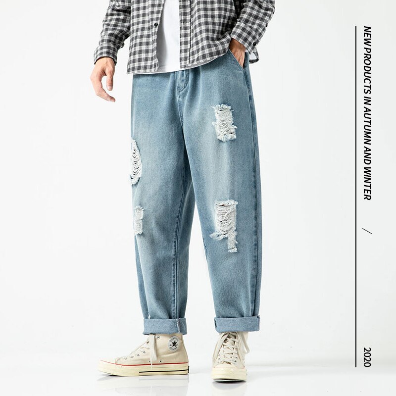 Take Idea Men's Shorts Jeans Gradient Regular Fit Casual Pants with Hole Stretch Cycling Pants Zip Off Comfortable Outdoor Pants Short Fashion