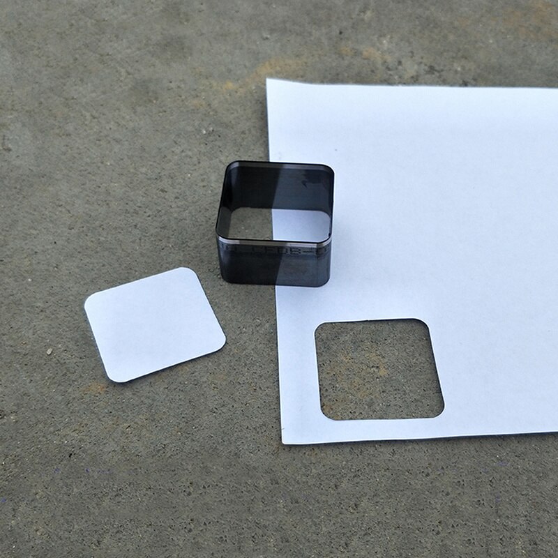 Japan Steel Square with Round Edge Shaped Hole Punch Cutter DIY Leather Paper Craft Die Cutting Hand Hollow Punch Tool 20-50mm