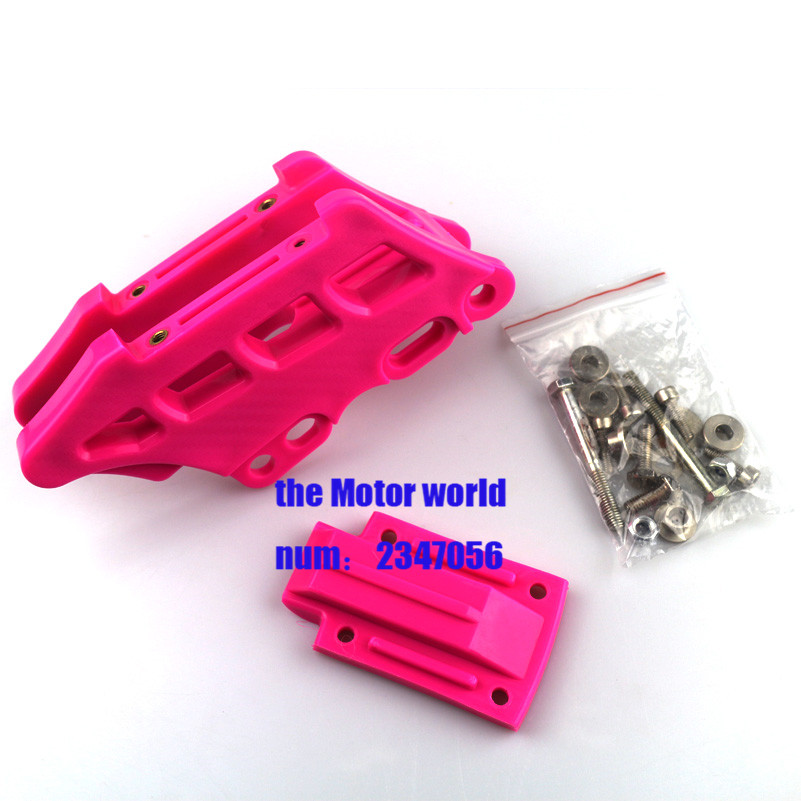 Motorcycle CNC Plastic Chain Guide Sprocket Guard Protector For Suzuki RM125 RM250 RMZ250 RMZ450 RMX450Z DRZ450S DRZ450R: pink