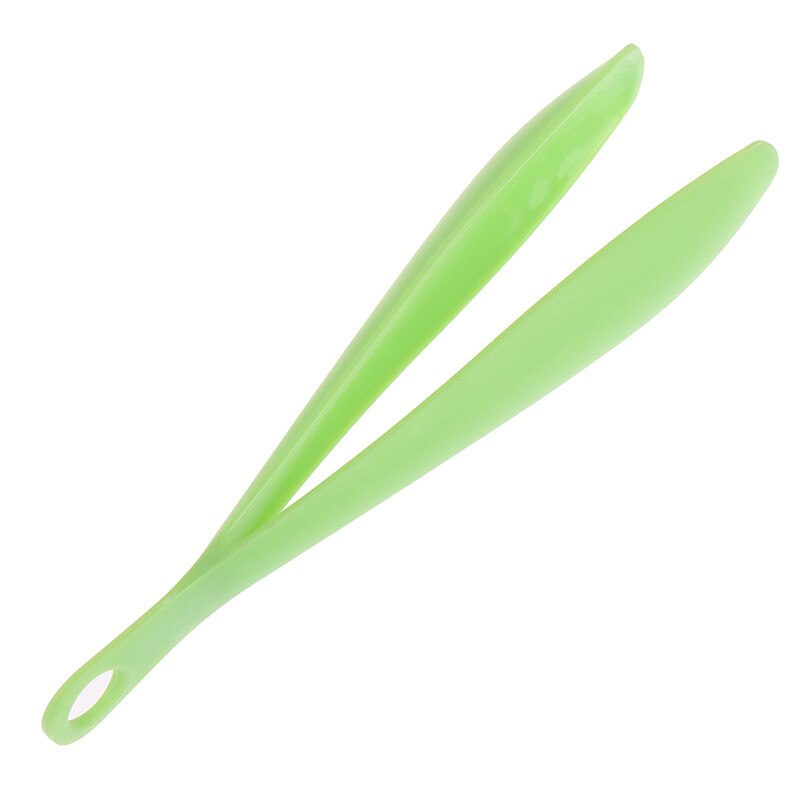 3colour plastic food tongs BBQ food salad tongs kitchenware and tableware accessories are safe, non-stick and easy to clean: Green