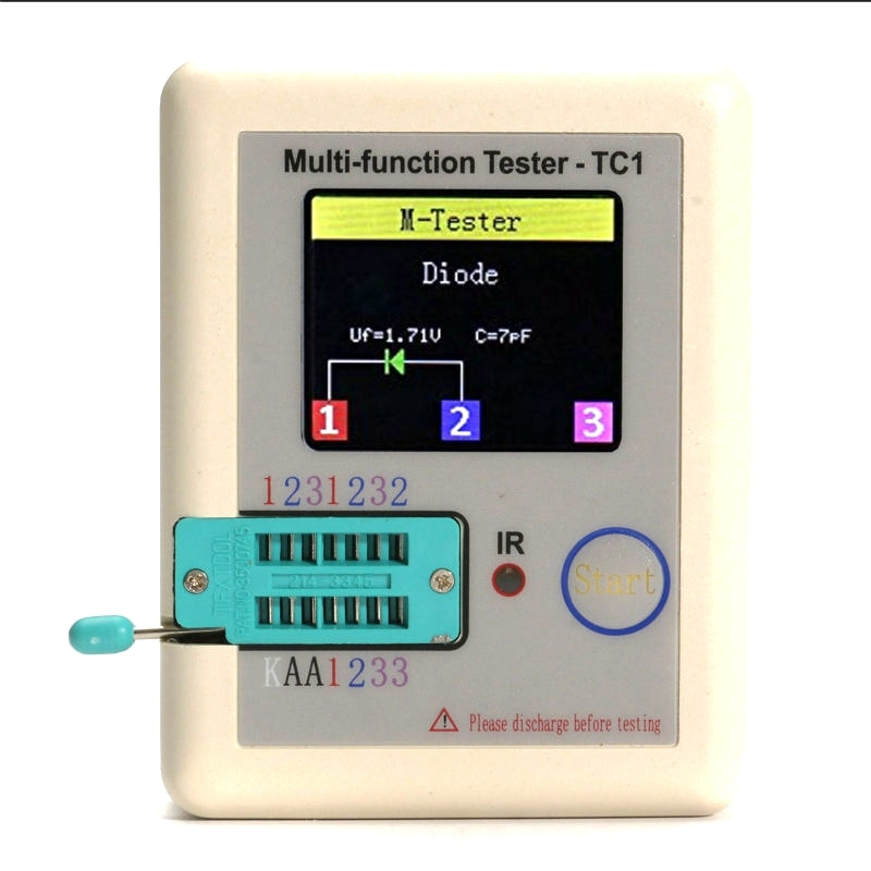 Probador de transistores LCR-TC, pantalla gráfica a todo color, producto terminado, LCR-T7, T4, TC1
