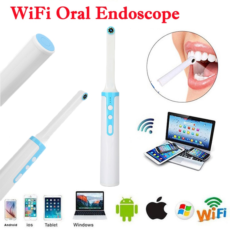 Wifi Draadloze Camera Full Hd 1080P Endoscoop 8 Pcs Led Licht Inspectie Voor Tandarts Oral Real-Time Video android Ios Dental Gereedschap