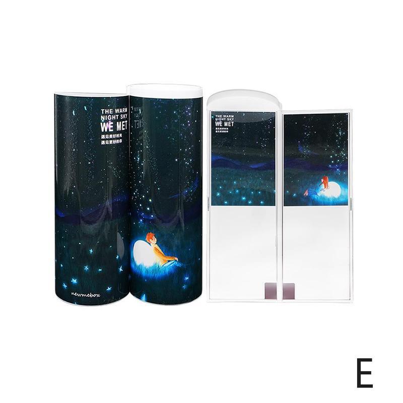 1pcs Multi-function Pencil Case Pencil Box Calculator Pen Mirror Whiteboard Reusable Erasable With Stationery Pen Y2P7
