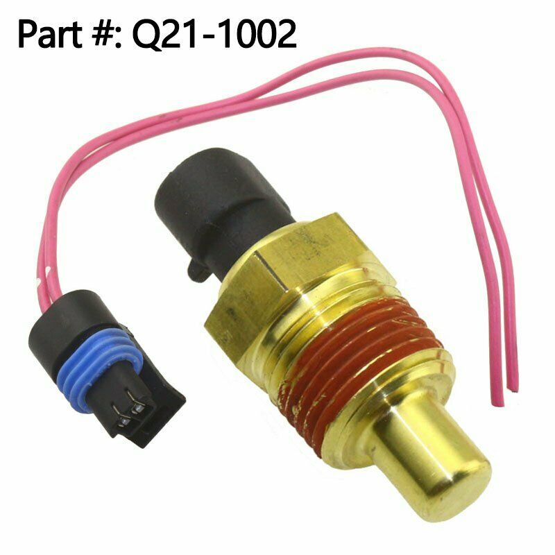 2 Stitches Temperature Sensor Equipment Temp Sending For Peterbilt/Kenworth Male Connector Gender Black