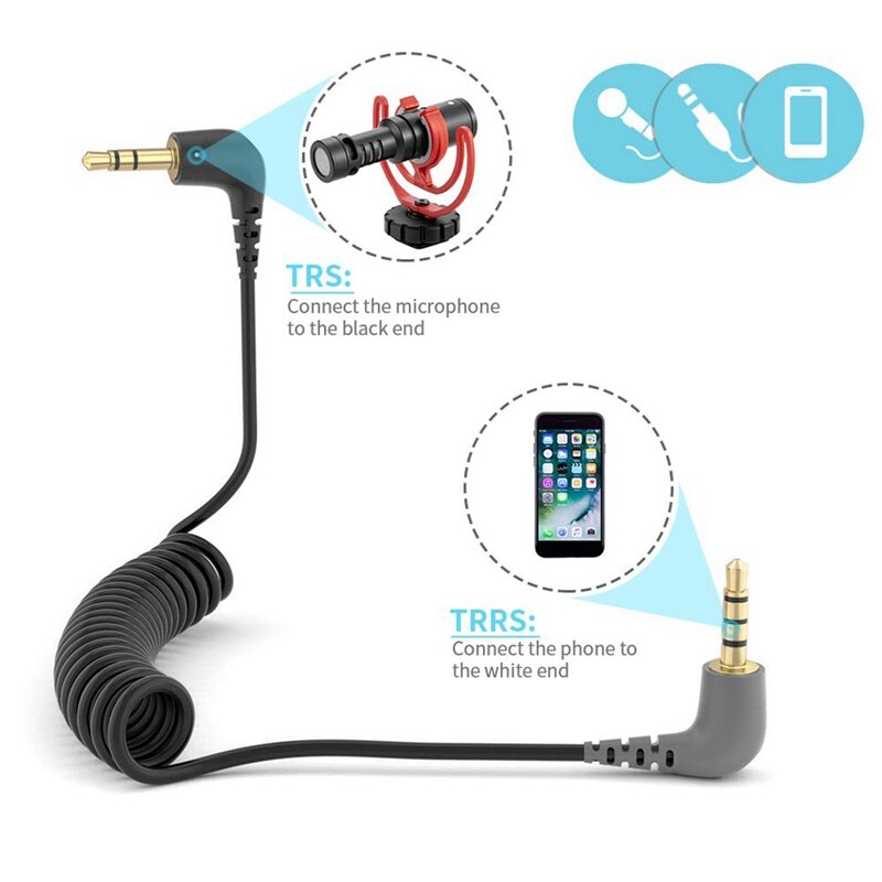3.5mm TRS to TRRS Microphone Adapter Cable