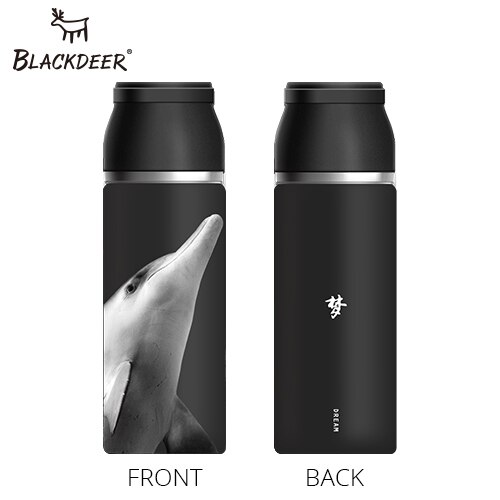 Blackdeer Buitensporten Fles Thermos Beker Met Handvat Dubbele Laag 316 Roestvrij Seel Pixel Dier 3D Thee Water Thermoskan