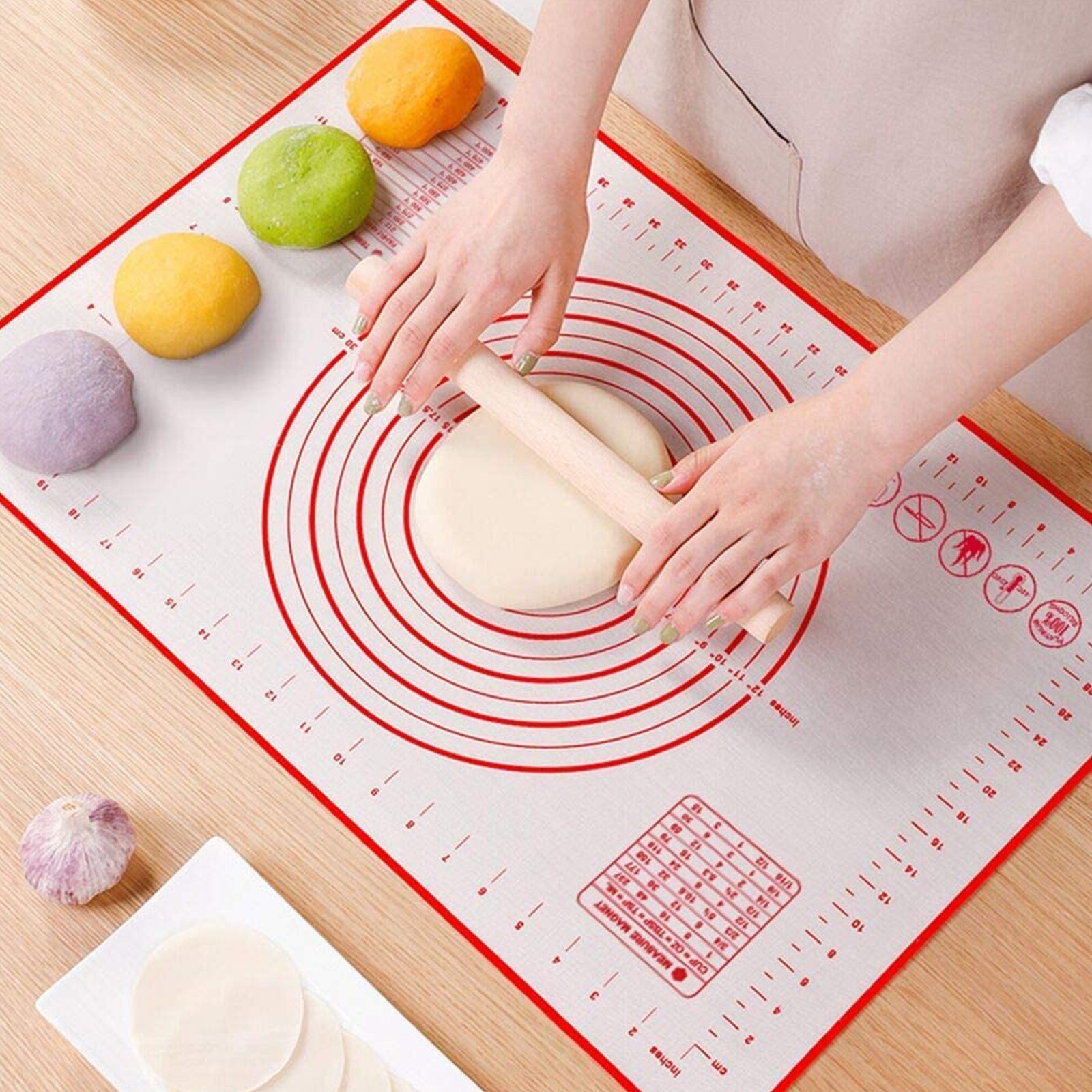 Silicone Taart Mat Non Stick Bakmat Fondant Mat Deeg Rolling Mat Deegrollen Pastry Boards 70*50Cm # T2