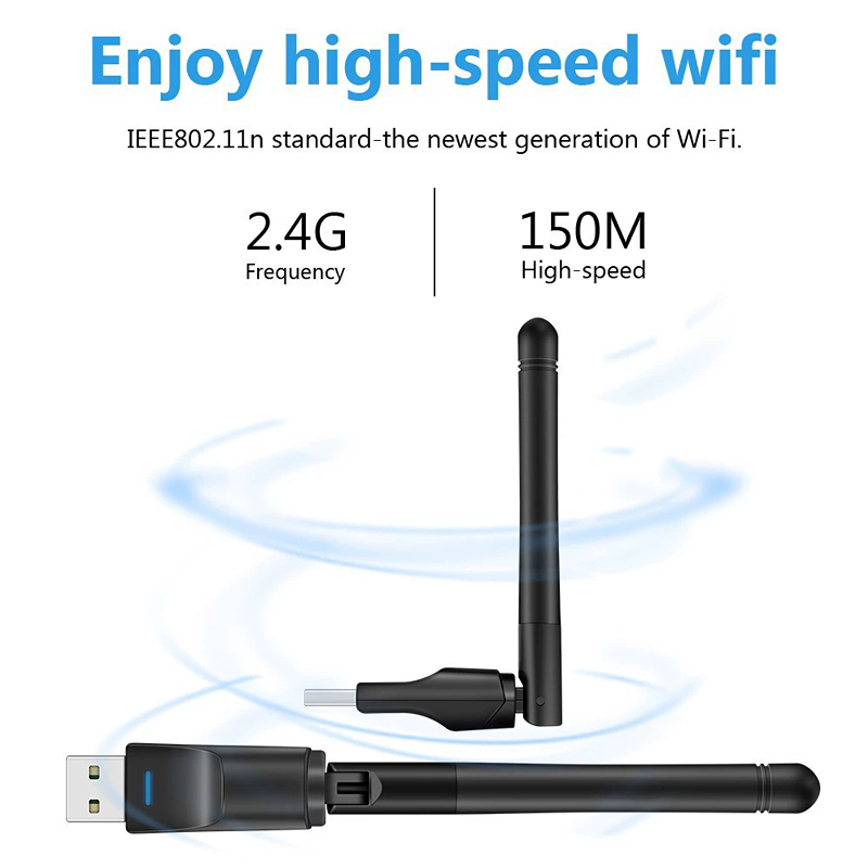 150 Mbit/s MT7601UN Drahtlose Netzwerkkarte Mini USB WiFi Adapter LAN Wi-Fi Empfänger Dongle Antenne 802.11 b/g/n für PC Windows