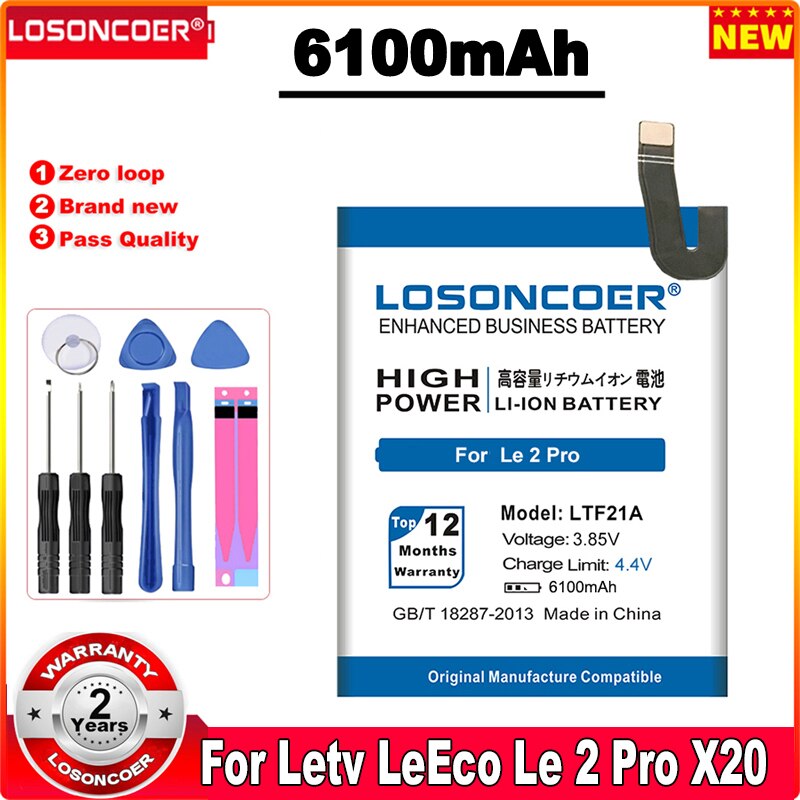 Batterie 6300mAh pour LeEco Letv Le MAX 2 X821 X820 X822 1 Max X900 Pro 3 X650 X728 X720 X722, LTF26A LTF23A LTF21A LTH21A