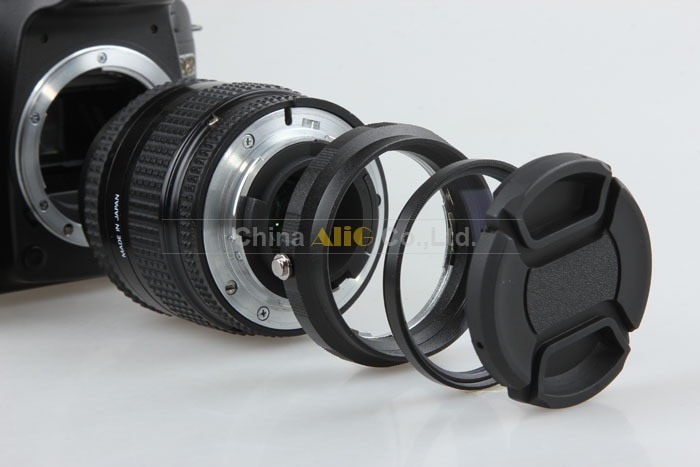 Macro Kamera Objektiv Reverse Adapter Schutz Set für Nikon D80 D90 D3300 D3400 D5100 D5200 D5300 D5500 D7000 D7100 D7200 d5 D610