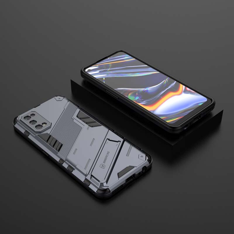 Funda armadura para teléfono Realme 7 Pro, carcasa de silicona a prueba de golpes, para Oppo Realme 7 4G 7Pro RMX2155: Realme 7 Pro / Gray
