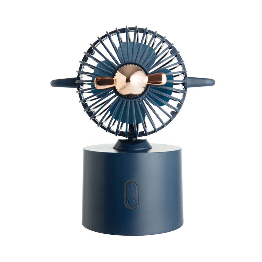Low Noise Multi-function Mini Rechargeable Airplane-shaped Portable USB Mini Shaking Head Fan Desk/Handheld Eectric Fan: BU