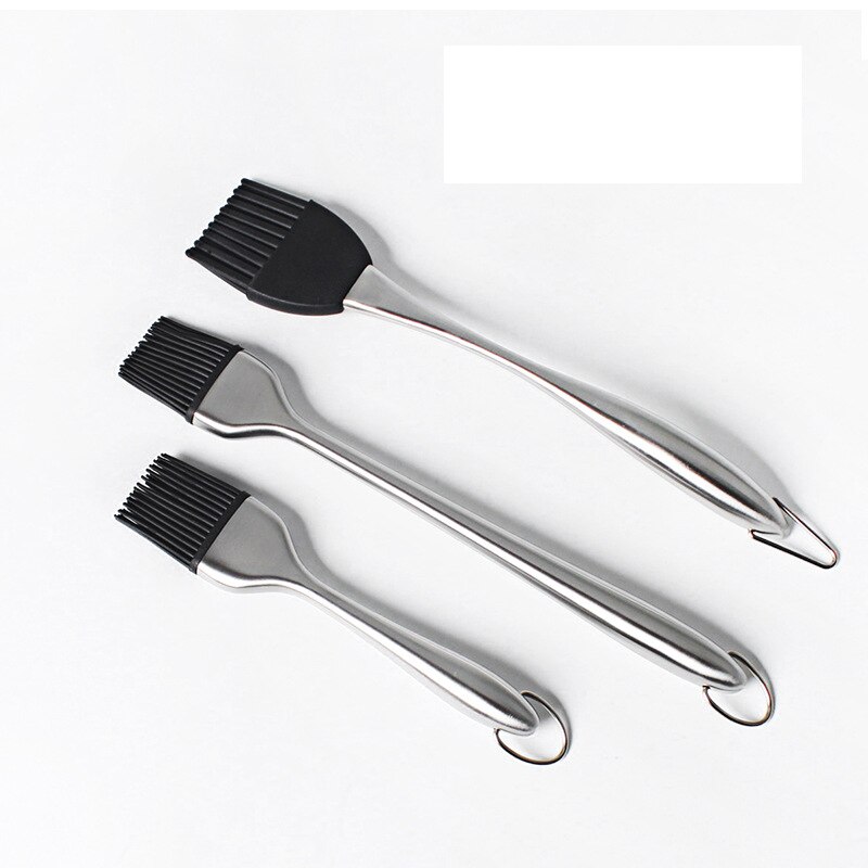 Stainless Steel Basting Brushes Bread Cook Pastry Oil BBQ Long Handle Basting Brush Tools Kitchen Barware Stuff Accessories