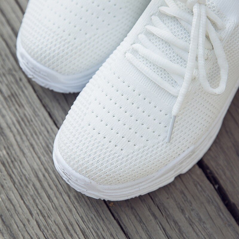 Sneakers White Coconut Shoes Woman Female Version Harajuku Breathable Elastic Socks Wild Sports Shoes Lightweight Fitness Yoga