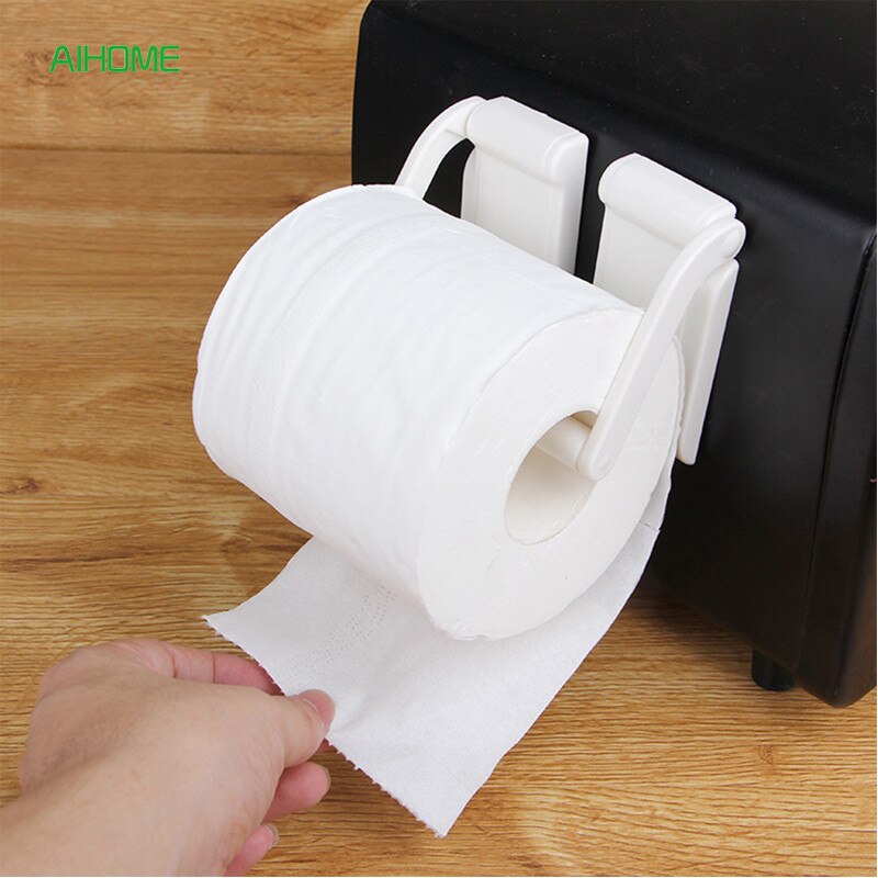 Adjustable Magnetic Toilet Paper Roll Holder Magnet Towel Rack White Towel Holder Refrigerator Oven Use