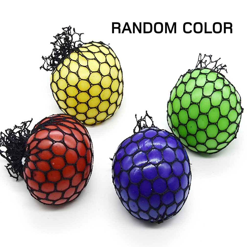 1Pc 4 cm Mesh Ball Grape Squeeze Toy Stresses Reliever Squeeze ToysChild Adult Hand To Knead Novelty Sensory Fruity Play Toys Ra: Default Title