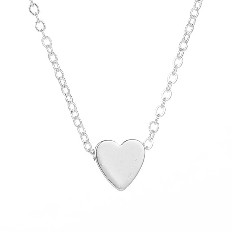 Trendy Heart Clavicle Pendant Necklace For Women Female Gold Chain Necklaces Ladies Heart-Shaped Jewelry
