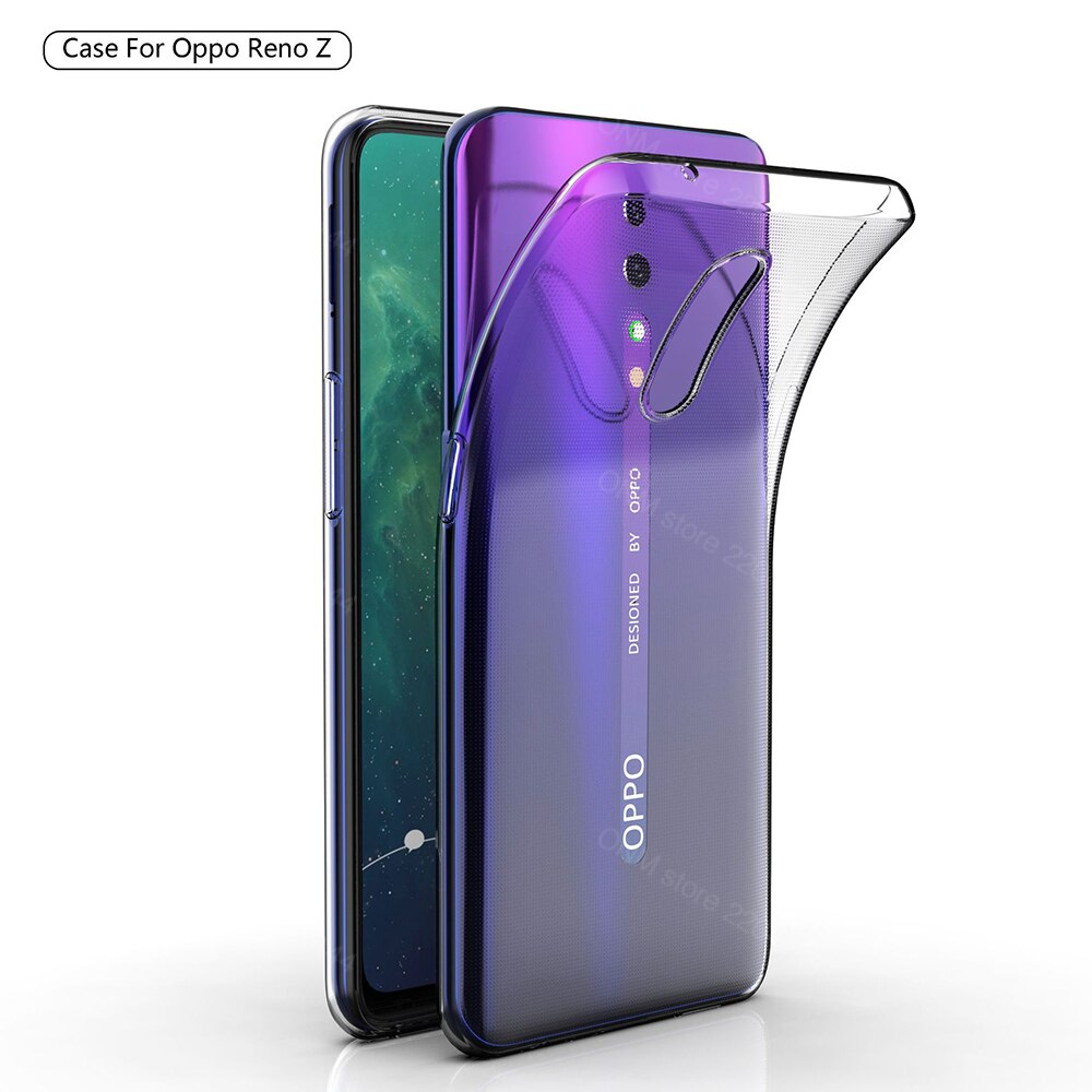 Case Voor Oppo Reno Z Tpu Silicon Clear Gemonteerd Bumper Soft Case Voor Oppo Reno Z Transparant Back Cover