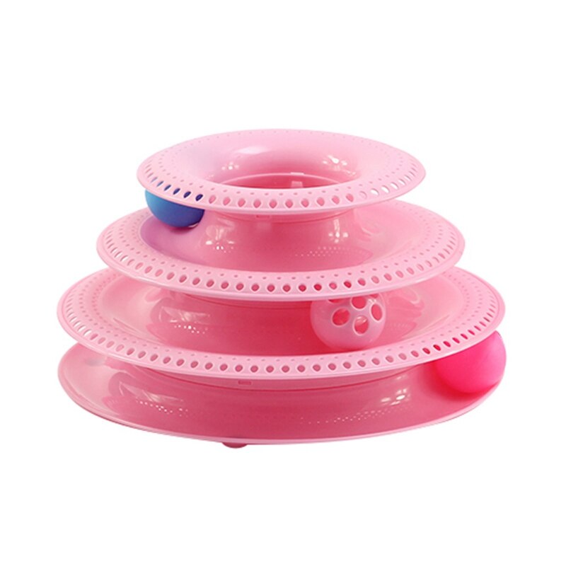 Three Four Levels pet cat toy Tower Tracks Disc cat Intelligence Amusement triple pay disc cat toys ball Training Amusement plat: RT480PB
