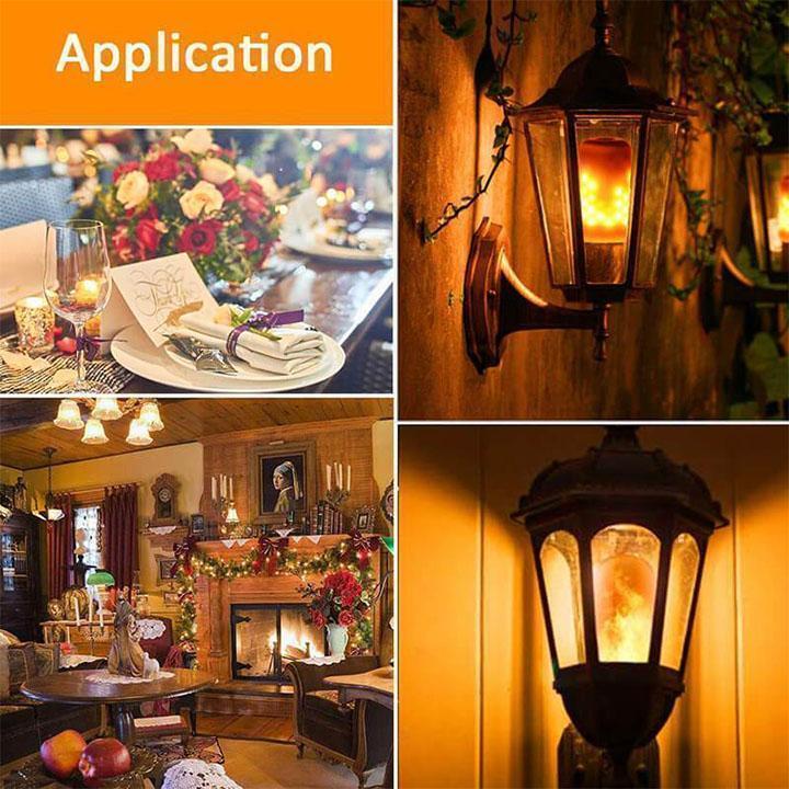 Flameeffekt ledde glödlampa för att skapa atmosfär flammelampa ledde dynamisk flammaeffekt eld glödlampor majs glödlampa jul