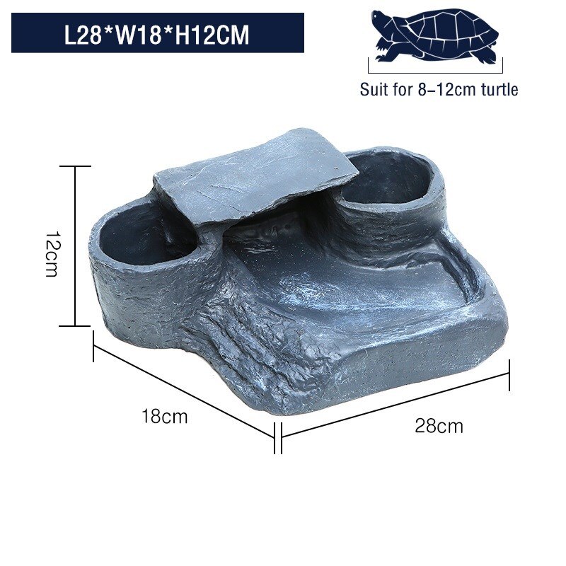 Turtle Basking Platform Tortoise Climbing Ramp Shale Reptile Resting Terrace Hiding Cave Terrarium Aquarium Decoration: 5