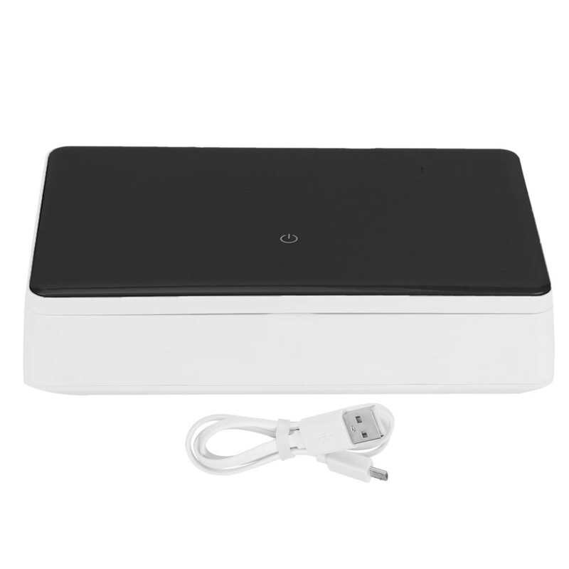 Intelligent Cellphone Cleaning Box Aromatherapy Ultraviolet Cleaner Machine USB Powered DC5V Household Cleaning Supplies: Black