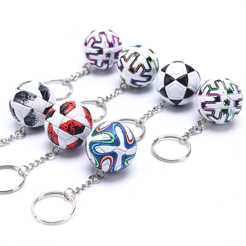 1Pc Pu Voetbal Lederen Sleutelhanger 3d Sport Voetbal Sleutelhangers Souvenirs Voor Mannen Voetbal Fans Sleutelhanger Boyfriend